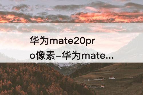 华为mate20pro像素-华为mate20pro像素密度