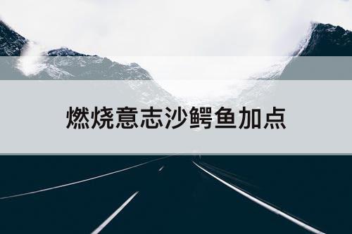 燃烧意志沙鳄鱼加点