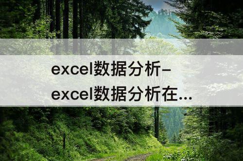 excel数据分析-excel数据分析在哪里找