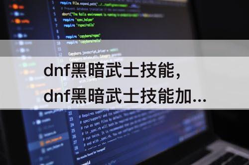 dnf黑暗武士技能，dnf黑暗武士技能加点图