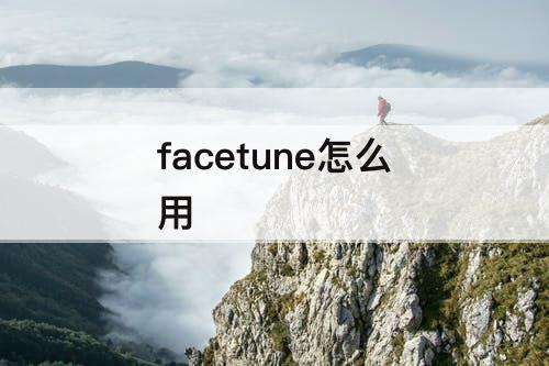 facetune怎么用