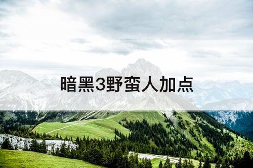 暗黑3野蛮人加点