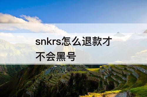 snkrs怎么退款才不会黑号