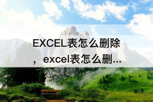 EXCEL表怎么删除，excel表怎么删除一整列