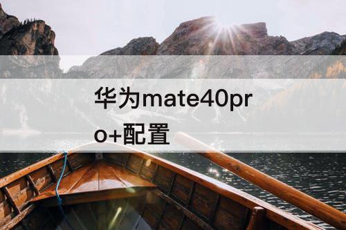 华为mate40pro+配置