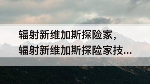 辐射新维加斯探险家，辐射新维加斯探险家技能