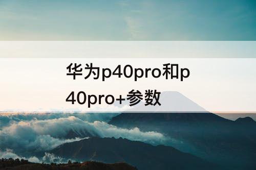 华为p40pro和p40pro+参数